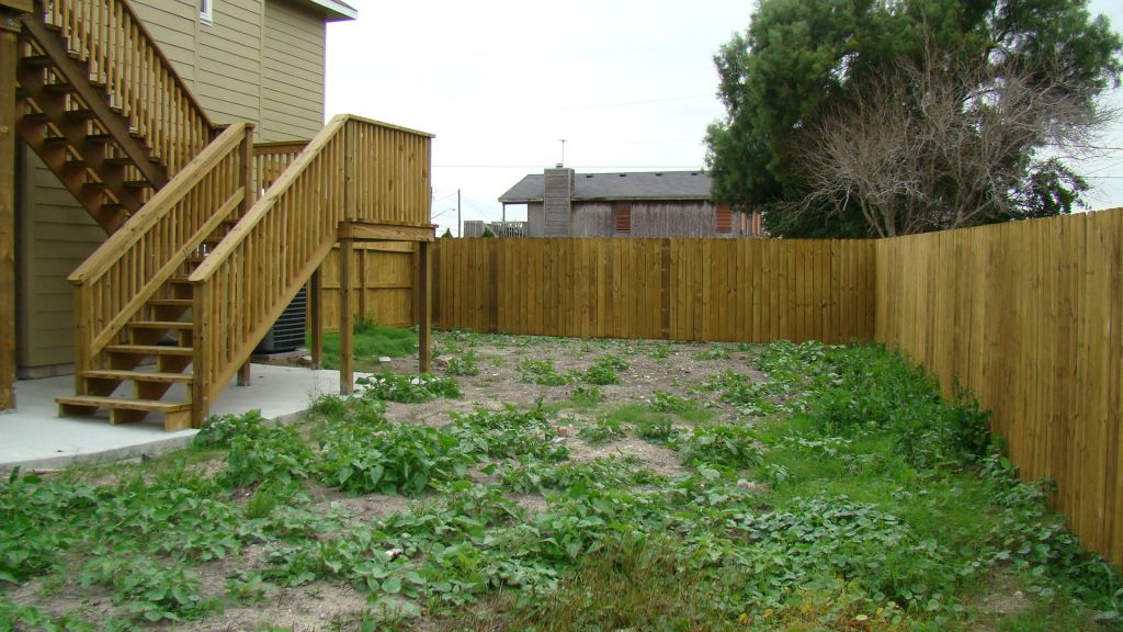 NEW WOOD FENCE at BACKYARD